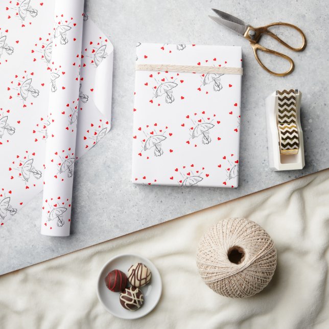 Cadeau Papier d'emballage de la Saint-Valentin Parapluie  (Artisanat)