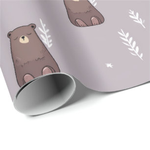 Cadeau Papier d'emballage de la source de l'ours endormi