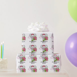 Cadeau Papier d'emballage de la souris Fête des mariées