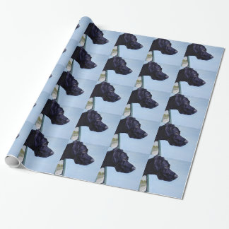 Cadeau Papier d'emballage de laboratoire noir de "voyage