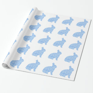 Cadeau Papier d'emballage de lapin bleu