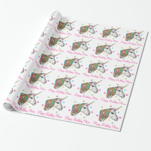 Cadeau Papier d'emballage de licorne magique