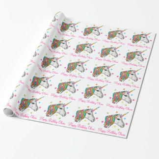 Cadeau Papier d'emballage de licorne magique