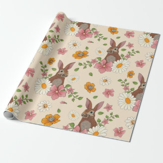 Cadeau Papier d'emballage de lièvre de mars