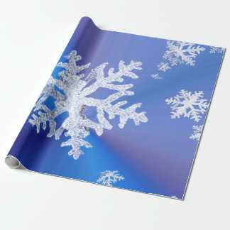 Cadeau Papier d'emballage de lustre de photo de flocons