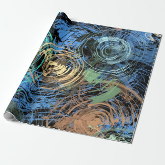 Cadeau Papier d'emballage de lustre floral abstrait de