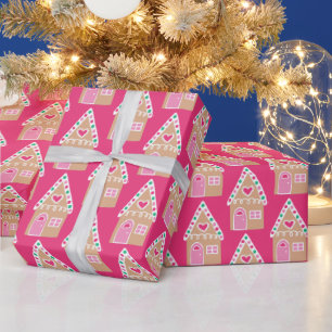 Cadeau Papier d'emballage de maison en pain d'épice de No