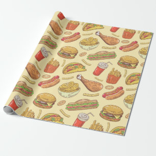 Cadeau Papier d'emballage de malbouffe