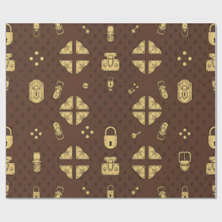 Cadeau Papier d'emballage de malle vintage