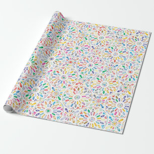 Cadeau Papier d'emballage de mandala coloré