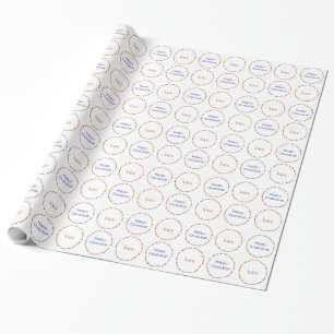 Cadeau Papier d'emballage de Menorah d'arc-en-ciel de