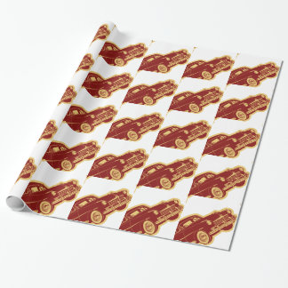 Cadeau Papier d'emballage de motif d'automobile