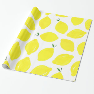 Cadeau Papier d'emballage de motif de citron