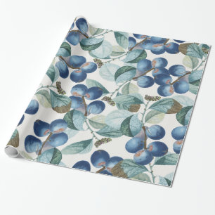 Cadeau Papier d'emballage de motif de prune