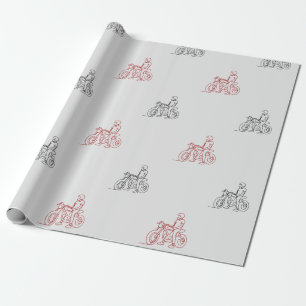 Cadeau papier d'emballage de moto
