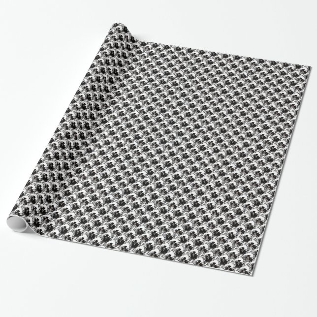 Cadeau Papier d'emballage de multitude barbue de colley (Déroulé)