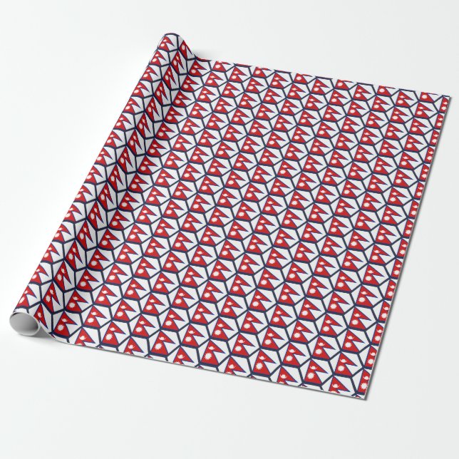 Cadeau Papier d'emballage de nid d'abeilles de drapeau du (Déroulé)