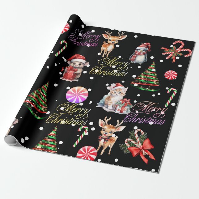 Cadeau Papier d'emballage de Noël (Déroulé)