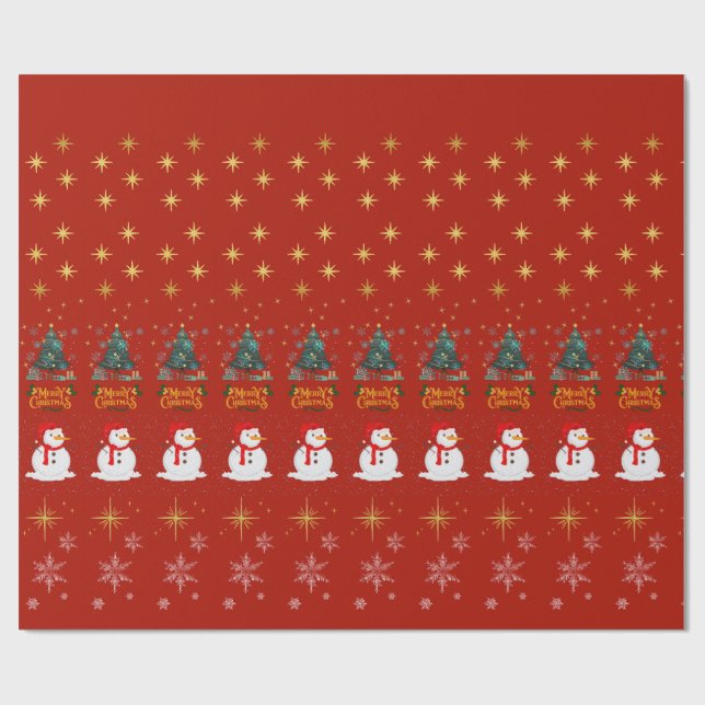 Cadeau Papier d'emballage de Noël (Plat)