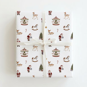 Cadeau Papier d'emballage de Noël à l'héritage vintage
