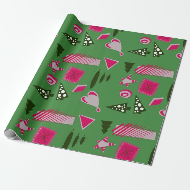 Cadeau Papier d'emballage de Noël Abstrait (Déroulé)