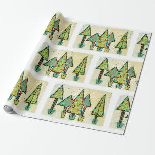 Cadeau Papier d'emballage de Noël blanc
