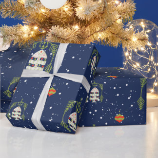 Cadeau Papier d'emballage de Noël Branche de pin Arche