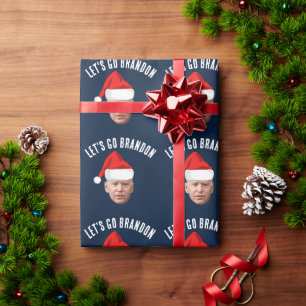 CADEAU PAPIER D'EMBALLAGE DE NOËL BRANDON BIDEN ALLONS-Y