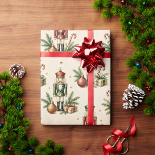 Cadeau Papier d'emballage de Noël Casse-Noisette Vintage