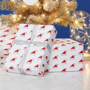 Cadeau Papier d'emballage de Noël chapeau de Père Noël