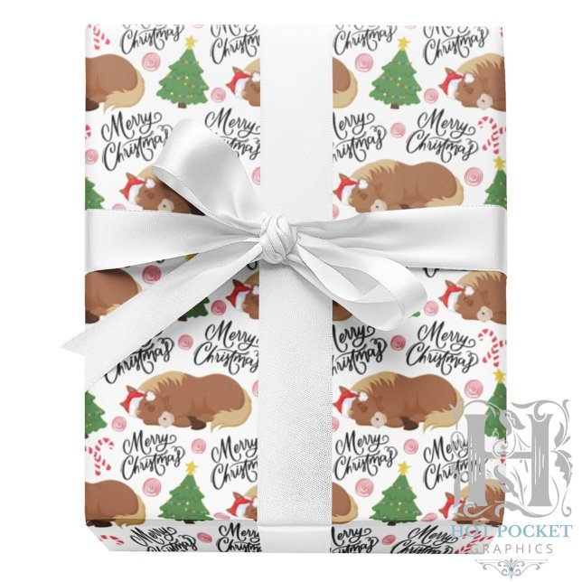 Cadeau Papier d'emballage de Noël Cheval (Créateur téléchargé)
