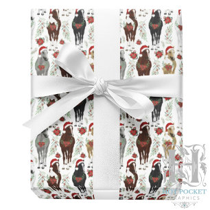 Cadeau Papier d'emballage de Noël Cheval