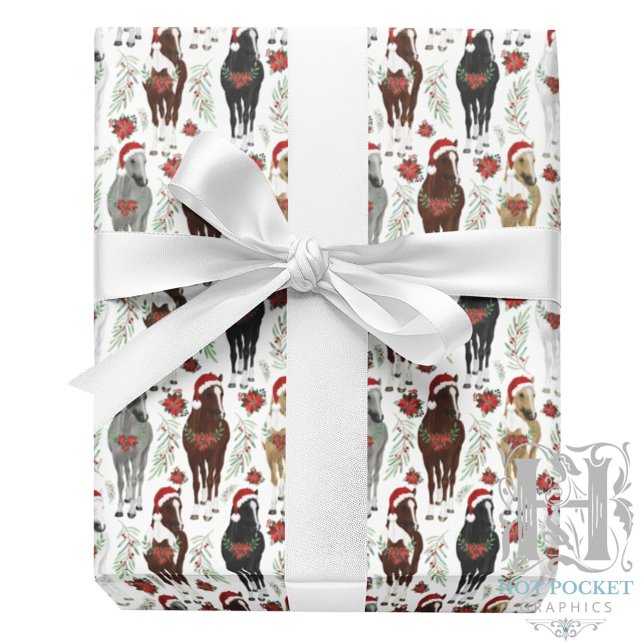 Cadeau Papier d'emballage de Noël Cheval (Créateur téléchargé)
