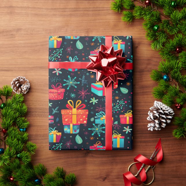 Cadeau Papier d'emballage de Noël coloré (Cadeau de vacances)