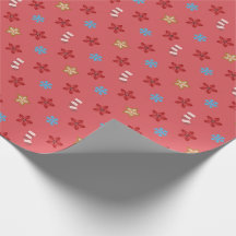 Papier d'emballage de Noël - Couleur Rouge