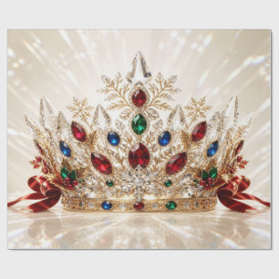Cadeau Papier d'emballage de Noël Couronne en Joaillerie