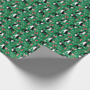 Cadeau Papier d'emballage de Noël de Boston Terrier