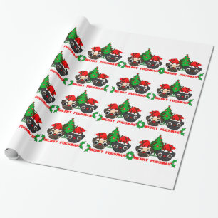 Cadeau Papier d'emballage de Noël de carlin