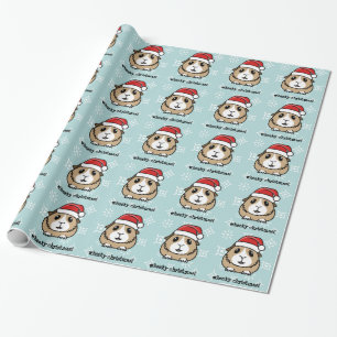Cadeau Papier d'emballage de Noël de cobaye de bande