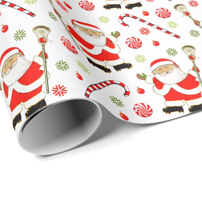 Cadeau Papier d'emballage de Noël de crosse (Coin rond)