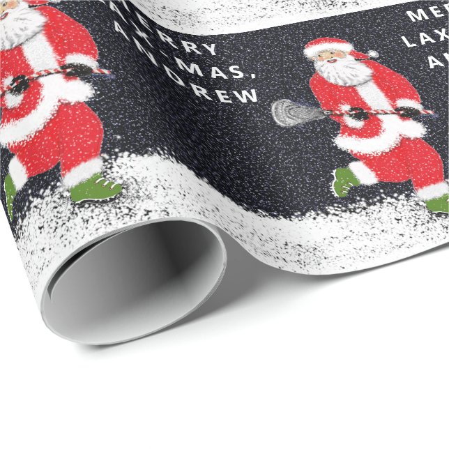 Cadeau Papier d'emballage de Noël de crosse (Coin rond)