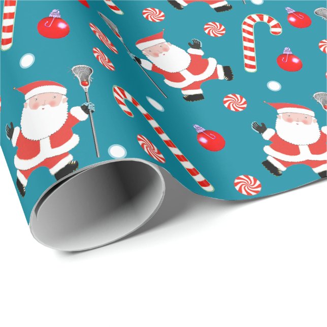 Cadeau Papier d'emballage de Noël de crosse (Coin rond)