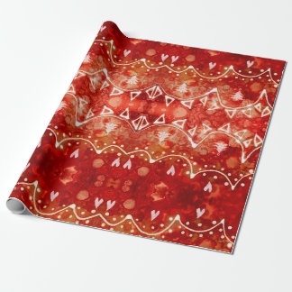 Cadeau Papier d'emballage de Noël de fête de guirlandes