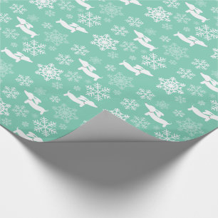 Cadeau Papier d'emballage de Noël de flocon de neige de
