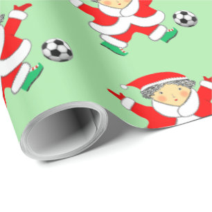 Cadeau Papier d'emballage de Noël de football