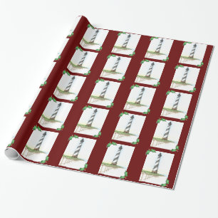 Cadeau Papier d'emballage de Noël de phare du Cap