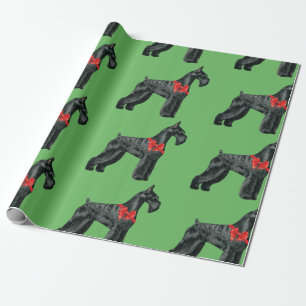 Cadeau Papier d'emballage de Noël de Schnauzer géant