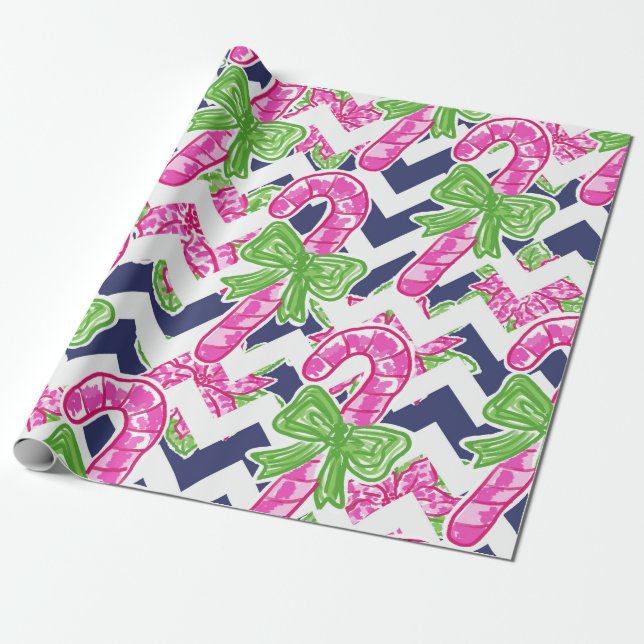 Cadeau Papier d'emballage de Noël de sucre de canne (Déroulé)