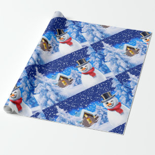 Cadeau Papier d'emballage de Noël des merveilles d'hiver