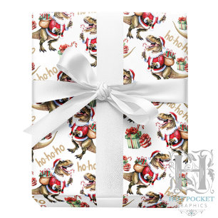 Cadeau Papier d'emballage de Noël Dinosaures